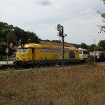 Les locomotives dédiées aux travaux ( photo M.L. )