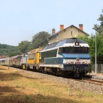 Le train spécial en gare des Versannes